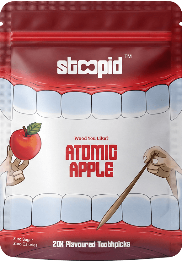 Stoopid Atomic Apple flavoured toothpicks pouch